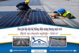 Báo giá lắp đặt hệ thống điện năng lượng mặt trời