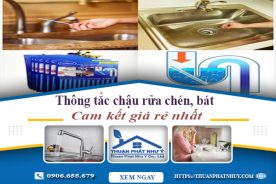 Thông tắc chậu rửa chén, bát tại Hà Tĩnh | Cam kết giá rẻ nhất