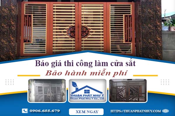 Báo giá thi công làm cửa sắt tại Tân Bình【Bảo hành miễn phí】