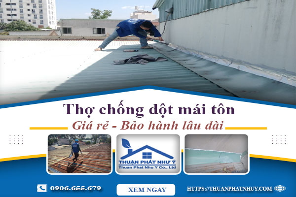 Thợ chống dột mái tôn tại Tp Tân An - Triệt để -【BH 12 năm】