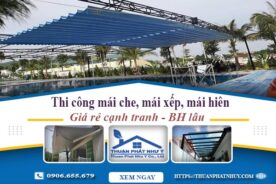 Thi công mái che, mái xếp, mái hiên tại Cam Ranh -【BH 5 Năm】