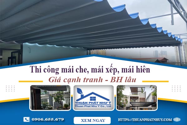 Thi công mái che, mái xếp, mái hiên tại Gò Vấp -【BH 5 Năm】