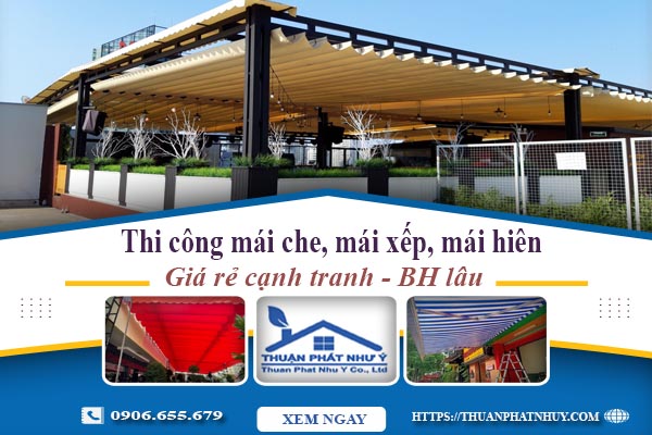 Thi công mái che, mái xếp, mái hiên tại Hoài Đức -【BH 5 Năm】