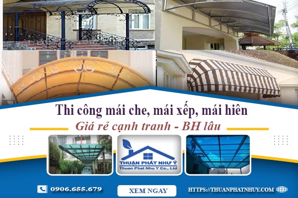 Thi công mái che, mái xếp, mái hiên tại Hoàng Mai -【BH 5 Năm】