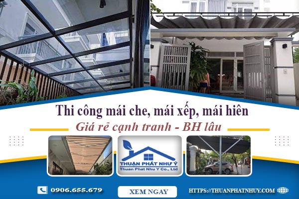 Thi công mái che, mái xếp, mái hiên tại Khánh Hòa -【BH 5 Năm】