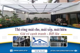Thi công mái che, mái xếp, mái hiên tại Nha Trang -【BH 5 Năm】