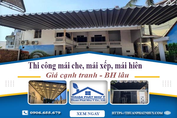 Thi công mái che, mái xếp, mái hiên tại Nhơn Trạch -【BH 5 Năm】