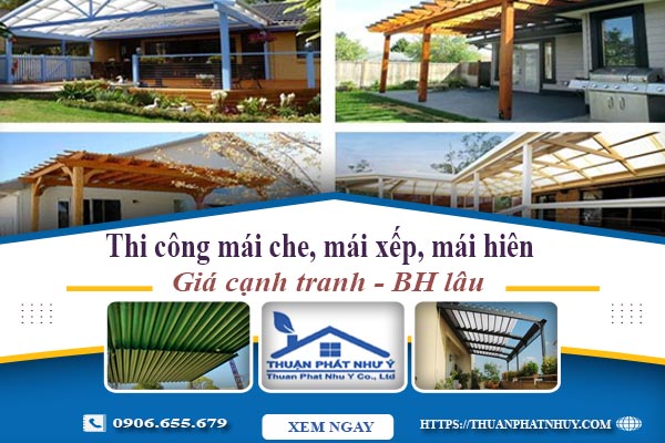 Thi công mái che, mái xếp, mái hiên tại Quận 5 -【BH 5 Năm】