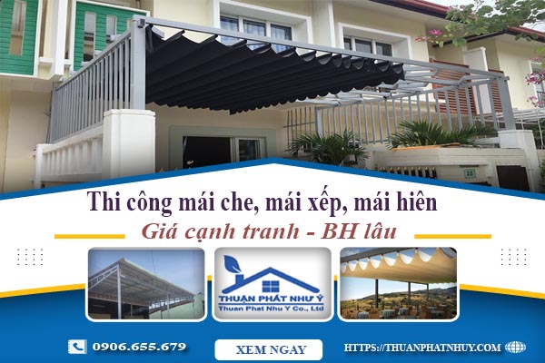 Thi công mái che, mái xếp, mái hiên tại Quận 8 -【BH 5 Năm】