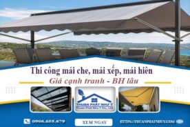 Thi công mái che, mái xếp, mái hiên tại Tân Phú -【BH 5 Năm】