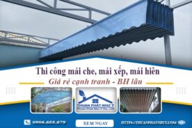 Thi công mái che, mái xếp, mái hiên tại Thạch Thất -【BH 5 Năm】