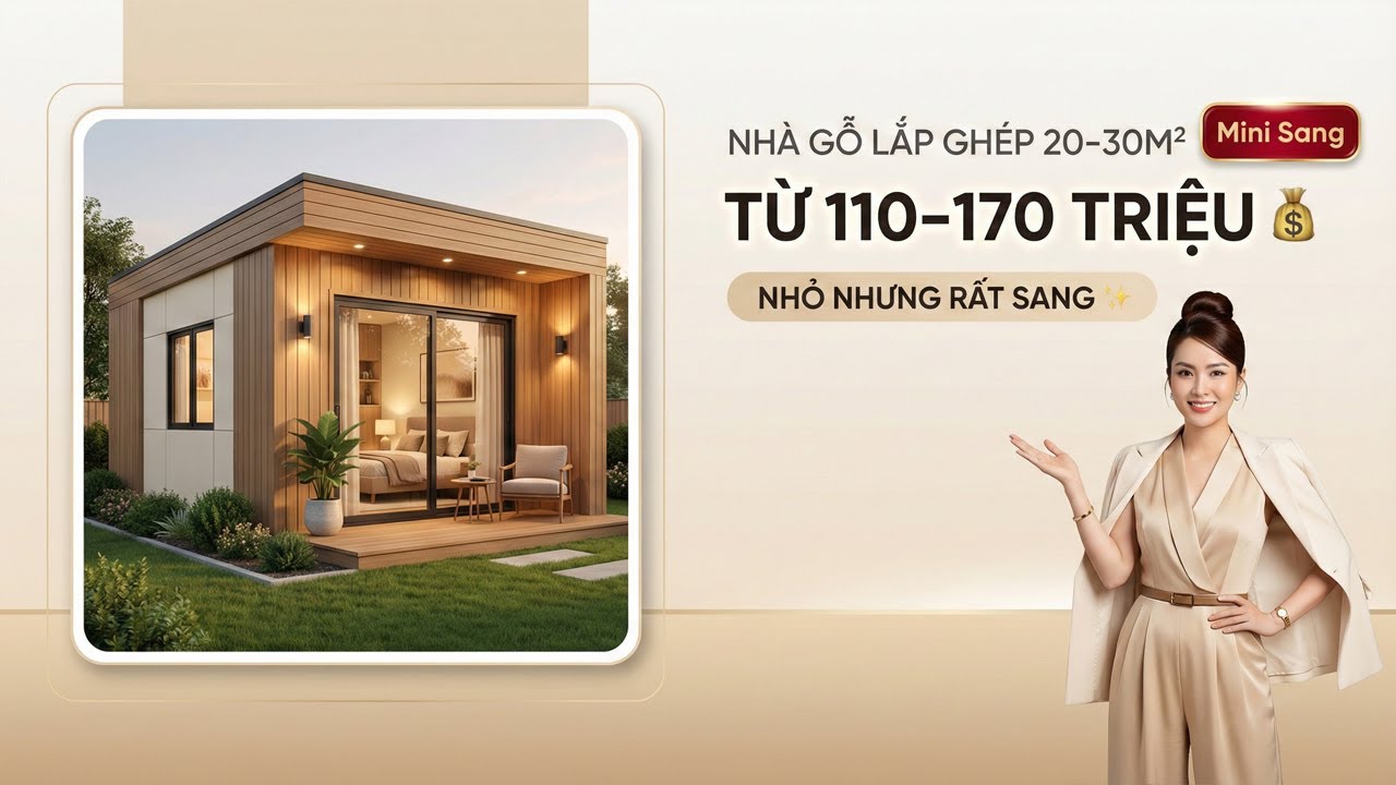 Sở Hữu Nhà Gỗ Lắp Ghép 20–30m² Tiện Nghi Chỉ Từ 110 Triệu