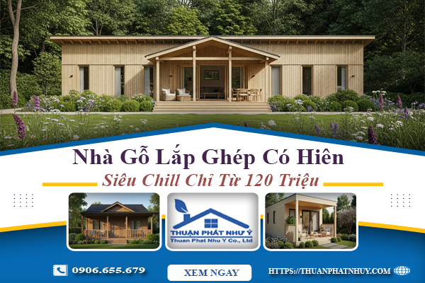 Nhà Gỗ Lắp Ghép Có Hiên Siêu Chill Chỉ Từ 120 Triệu