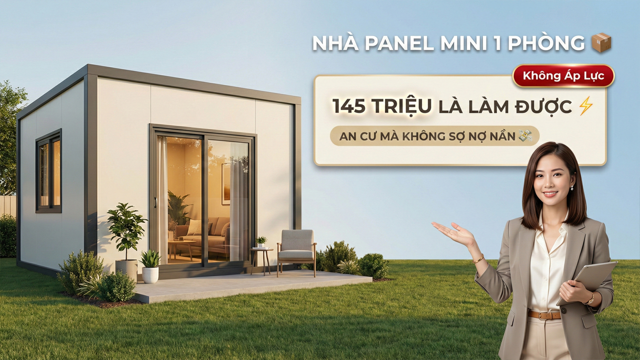 Nhà Panel Mini Từ 145 Triệu – Giải Pháp Nhà Ở Tiết Kiệm