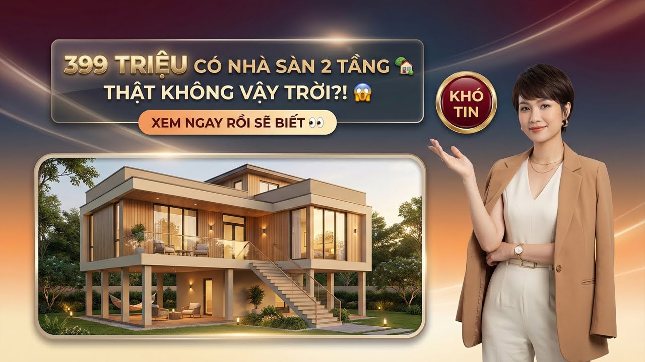 Nhà Sàn 2 Tầng Hiện Đại Hơn 399 Triệu: Đẳng Cấp Sống Mới