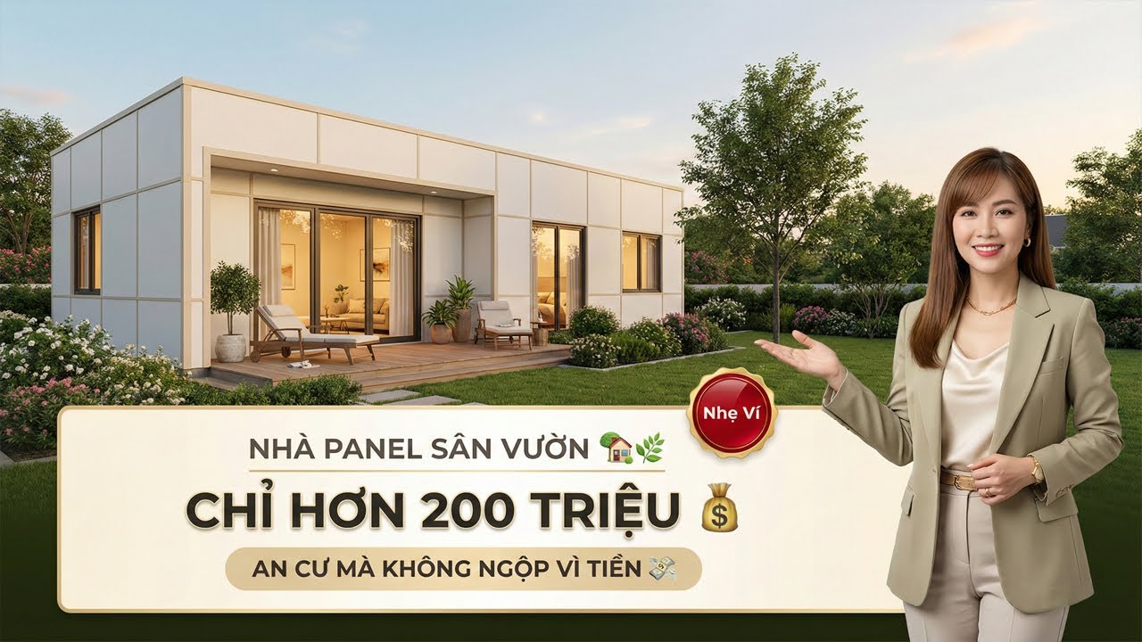 Nhà Sân Vườn Panel Hơn 200 Triệu Chuẩn Nghỉ Dưỡng