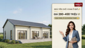 Nhà Tiền Chế 3 Gian Từ 280 Triệu – Bền Vững, Linh Hoạt