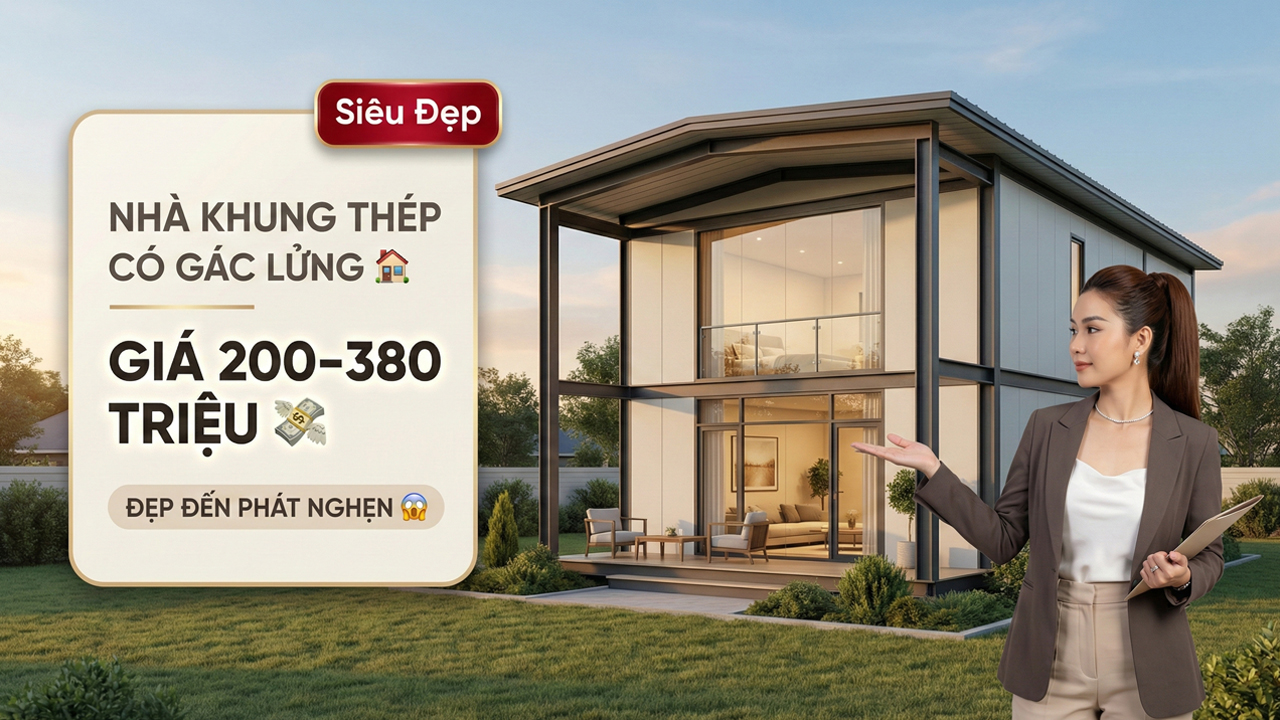 Nhà Tiền Chế Gác Lửng Chỉ Từ 200 Triệu - Tối Ưu Chi Phí