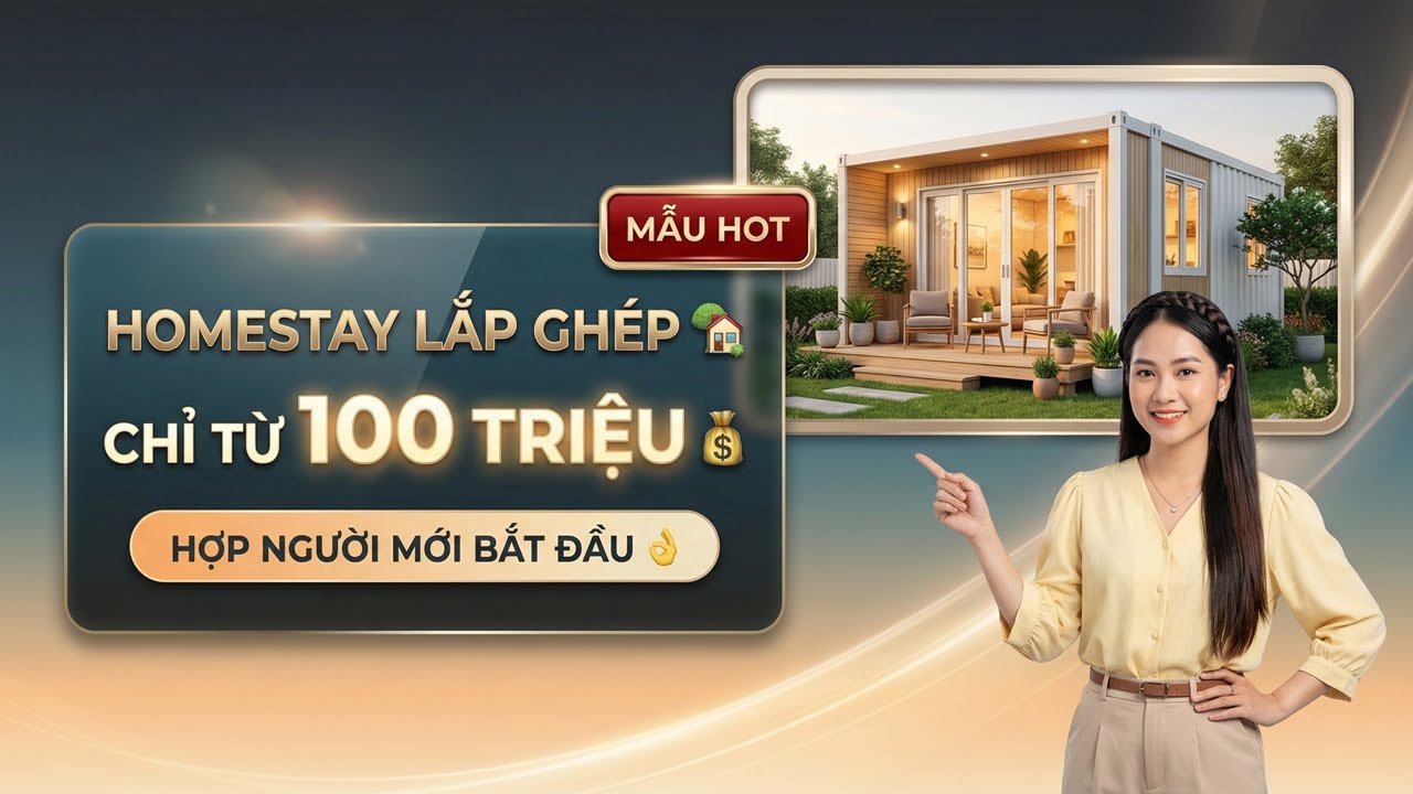 Homestay Lắp Ghép Đẹp, Thu Hồi Vốn Nhanh Chỉ Từ 100 Triệu
