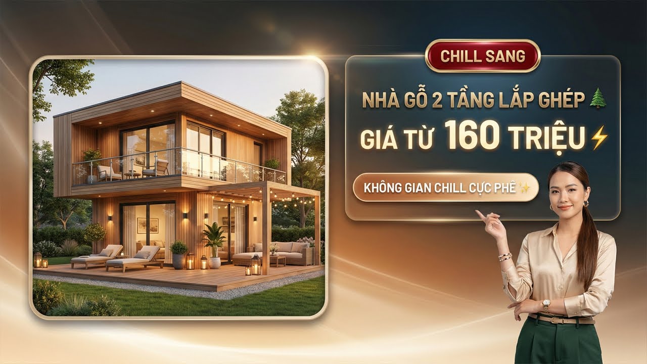 Nhà Lắp Ghép Gỗ 2 Tầng Từ 160 Triệu: Giải Pháp Ở Thông Minh