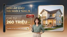 Nhà Lắp Ghép Mái Ngói 2 Tầng Đẹp, Sang Trọng Chỉ Từ 260 Triệu