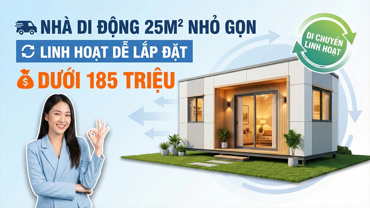 Nhà Di Động 25m² Chưa Tới 185 Triệu Nhỏ Gọn Tiện Nghi