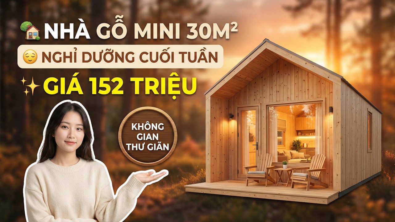 Nhà Gỗ 30m² Làm Homestay Nghỉ Dưỡng Chỉ Từ 152 Triệu